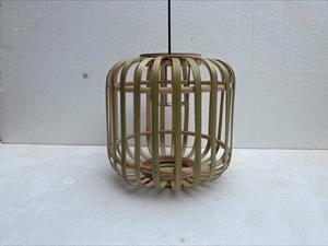 Groenovatie Bamboe Hanglamp, Handgemaakt, Naturel, â20 cm