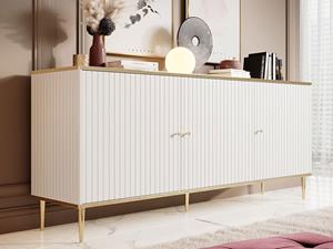 Mobistoxx Dressoir GLADYS 3 deuren wit/goud