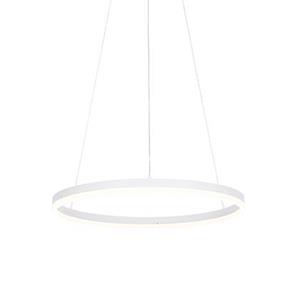 QAZQA Design hanglamp wit 60 cm incl. LED 3 staps dimbaar - Anello