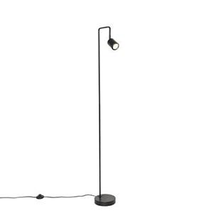 QAZQA Vloerlamp java - Zwart - Modern - L 18cm