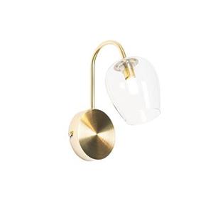 QAZQA Klassische Wandlampe Gold mit Glas - Elien