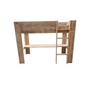 Wood4you Hoogslaper - Noortje - bed met bureau - steigerhout