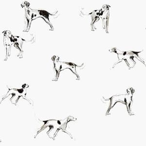 Joules Vliestapete "Sketchy Dogs Crème", animal print, animal print