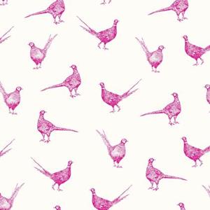 Joules Vliestapete "Flirty Pheasants Truly Pink", animal print, animal print