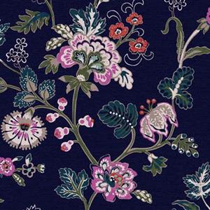 Joules Vliestapete "Vine Cottage Floral Royal Navy", floral, floral