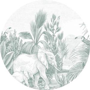 Estahome Behangcirkel - Jungle - Ø 70 cm - Groen