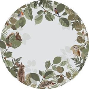 Esta Home ESTAhome zelfklevende behangcirkel bosdieren groen en bruin - 159069 -