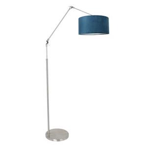 Steinhauer LIGHTING LED Leselampe, Gelenkleuchte Stehleuchte Lampe Textil blau gold Höhenverstellbar beweglich