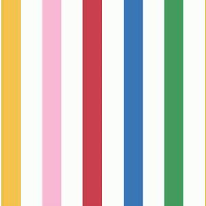 Joules - Vliesbehang - Country Critters Chunky Stripe Rainbow -
