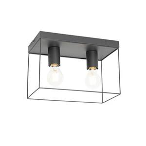 QAZQA Plafondlamp kodi - Zwart - Modern - L 30cm