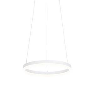 QAZQA Design hanglamp wit 40 cm incl. LED 3 staps dimbaar - Anello