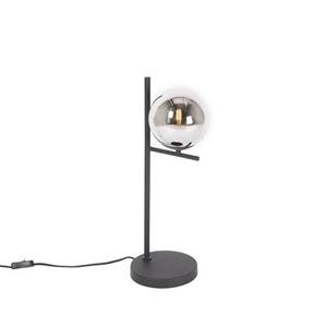 QAZQA Tafellamp flore - Zwart - Design - D 18cm