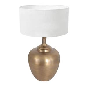 Steinhauer Brass tafellamp wit metaal 54 cm hoog