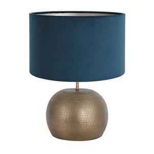 Steinhauer LIGHTING Schreibtischlampe, Tischleuchte Schlafzimmerlampe Leselampe Schreibtischlampe Blau Metall H 28 cm