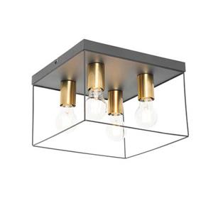 QAZQA Plafondlamp kodi - Goud/messing - Modern - L 30cm