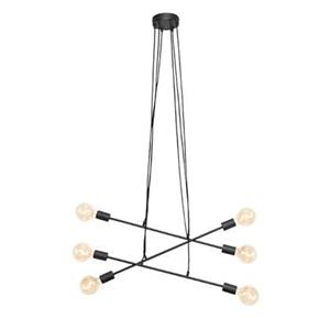 QAZQA Hanglamp sydney - Zwart - Modern - D 80cm