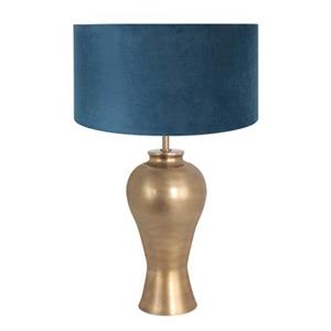 Steinhauer Brass tafellamp blauw metaal 62 cm hoog