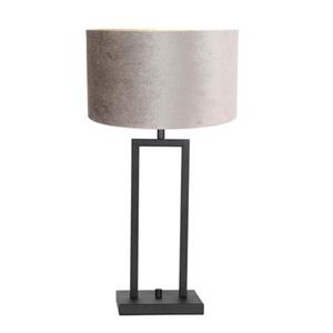 Steinhauer LIGHTING Tischleuchte, Nachttischleuchte Beistellleuchte Leselampe Textil grau schwarz-matt E27