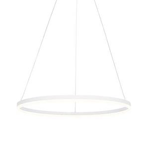 QAZQA Design ring hanglamp wit 80 cm incl. LED en dimmer - Anello