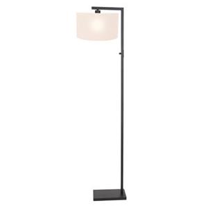 Steinhauer LIGHTING Stehlampe, Stehleuchte Lampe Wohnzimmerleuchte Textil weiß schwarz matt Standlampe H 160 cm