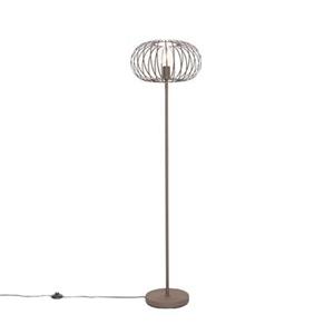 QAZQA Design vloerlamp roestbruin - Johanna