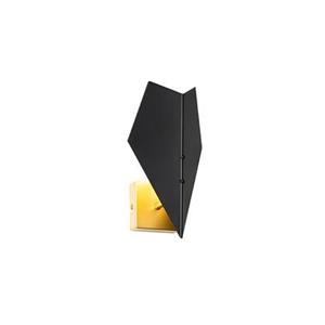 QAZQA Design-Wandleuchte schwarz mit Gold - Sinem
