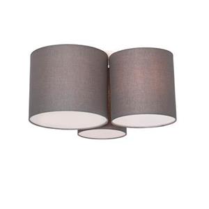 QAZQA Moderne plafondlamp taupe 3-lichts - Multidrum