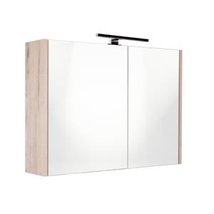 Best Design Happy spiegelkast met verlichting 60x60cm eiken