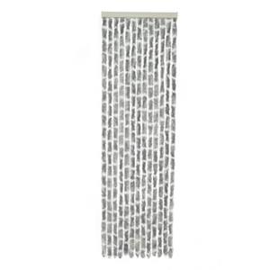 Travellife Vliegengordijn Chenille Stripe 185x56 cm grijs en wit
