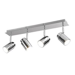 webmarketpoint Linear Bar 4 verstellbare Strahler aus verchromtem Metall Angelo Trio Lighting