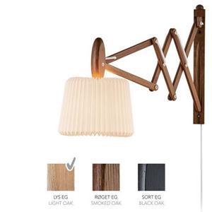 LE KLINT Sax 233-120S Wandlamp - Licht eiken met papier kap - Zijdenwit