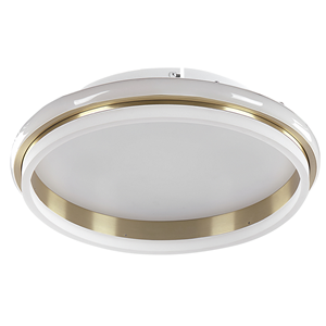 Beliani - led Deckenleuchte Gold und Weiß Metall Ringförmig Warmweißes Licht Modern für Wohnzimmer Küche Bad Schlafzimmer Esszimmer Flur - Gold