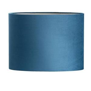 Light & Living Kap Ovaal - blauw velours - 28,5x38x17,5 cm