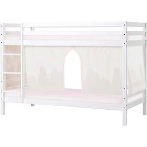 Hoppekids Etagenbett Winter Wonderland, (Set, 4 St., Bett, Vorhang und zwei Matratzen), 90x200 massiv mit Vorhang & Matratzen