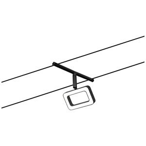 Paulmann LED Seilsystem Spot Frame in Schwarz-matt und Chrom 4,8W 280lm