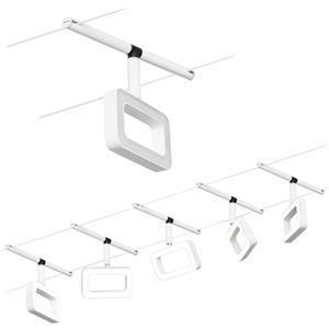 Paulmann LED Seilsystem Basisset Frame in Weiß-matt und Chrom 5x 4,8W 1400lm