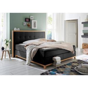 Home affaire Boxspring Sonja met stiksels in het hoofdbord en houten frame, inclusief topmatras