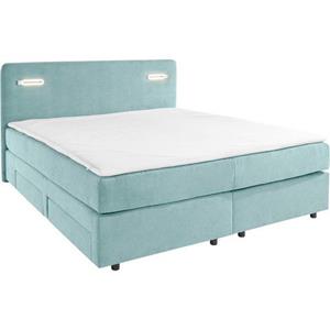 INOSIGN Boxspring Luan met laden, ledverlichting en topmatras, in breedte 120 cm en 180 cm te bestellen, in verschillende hardheden te kiezen.