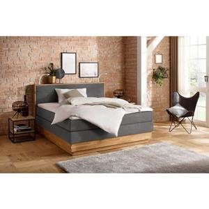 Home affaire Boxspring Cavan Eiken, met bedkist & topmatras, verschillende hardheden (ook H4)