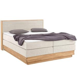 Home affaire Boxspring Cavan van massief eiken, met bedkist & topmatras, verschillende hardheden (ook h4)