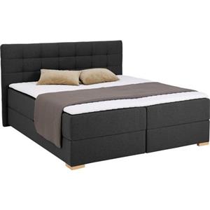 Home affaire Boxspring Olivet in 4 kleuren, 4 breedten, 2 matrassoorten, ook in extra lang 220 cm