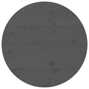 VidaXL TafelbladØ80x2,5 cm massief grenenhout grijs