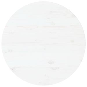 VidaXL TafelbladØ80x2,5 cm massief grenenhout wit