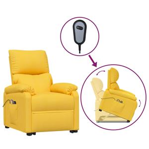 vidaXL Massagesessel »Massagesessel mit Aufstehhilfe Gelb Stoff Fernsehsessel Massagefunktion«