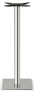 SCAB Tafelonderstel Tiffany - H109 Cm - Ronde Poot - Vierkante Voetplaat - Mat RVS