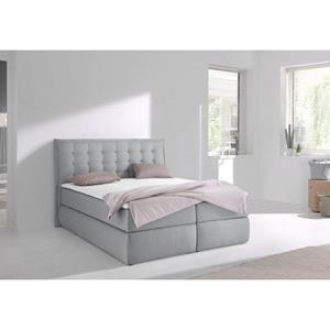 INOSIGN Boxspring Sagres Hoofdbord met 2-kleurige zachte bies en tweekleurige knopen