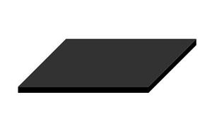 Fontana Rovigo badmeubel toppaneel 60x46cm mat zwart - nieuw