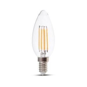 V-TAC - E14 LED Dimmbare Filamentlampe - 4 Watt & 400 Lumen - 3000K warmweiße Lichtfarbe - 300° Abstrahlwinkel - 20.000 Stunden geeignet für E14-Fassungen