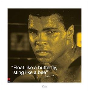 Pyramid Muhammad Ali iQuote Sting Like a Bee Kunstdruk 40x40cm