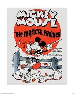 Pyramid Mickey Mouse The Musical Farmer Kunstdruk 40x50cm